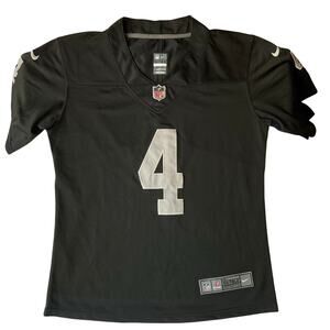 NFL X Nike Team Kid’s Shirt size XL Short Sleeve On Field Black No.4 Carr